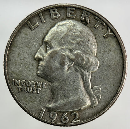 1962 - D US USA Quarter Dollar Silver Coin | Fine Collectable Grade