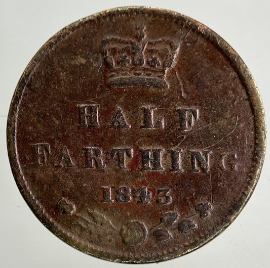 1843 Victoria Half Farthing Coin | Collectable Grade