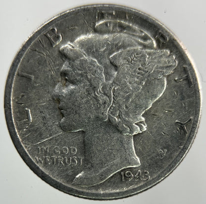 1943 US USA Mercury Dime Silver Coin | Collectable Grade