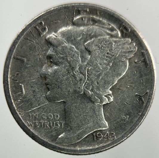 1943 US USA Mercury Dime Silver Coin | Collectable Grade