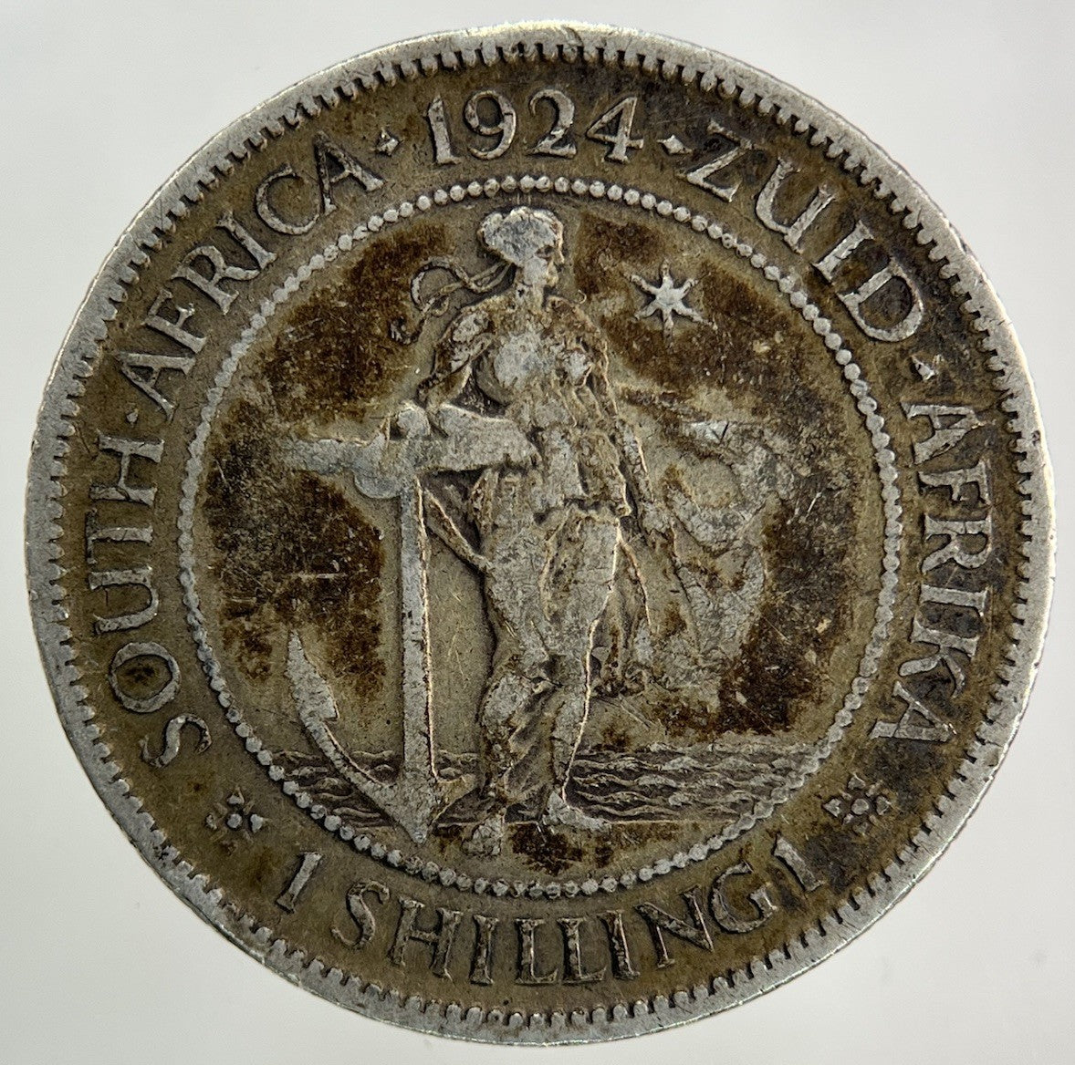 1924 South Africa 1 Shilling Silver Coin | Collectable Grade