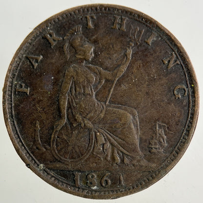 1861 Victoria Farthing Coin | Very High Grade