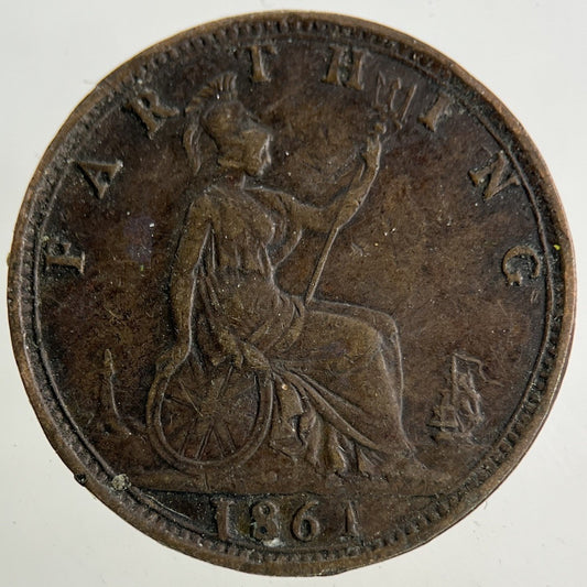 1861 Victoria Farthing Coin | Very High Grade