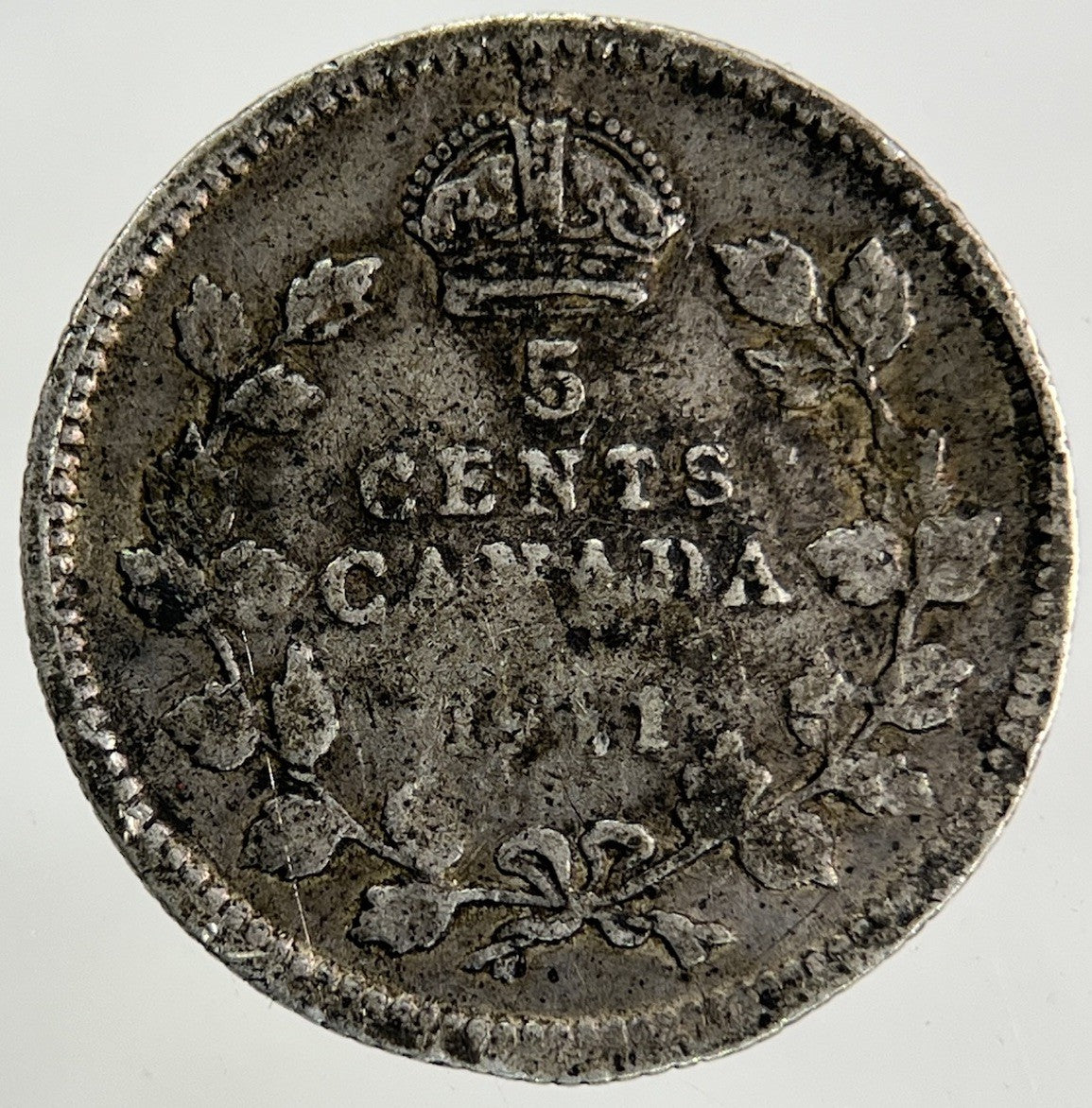Canada 5 Cents Silver Coin | Fair Grade
