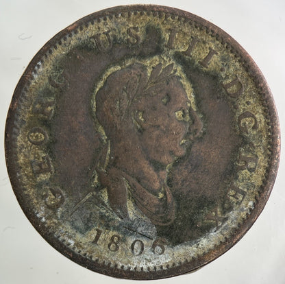 1806 George III 3rd Half - Penny Coin | Collectable Grade