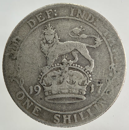 1917 George V Shilling Silver Coin | Collectable Grade