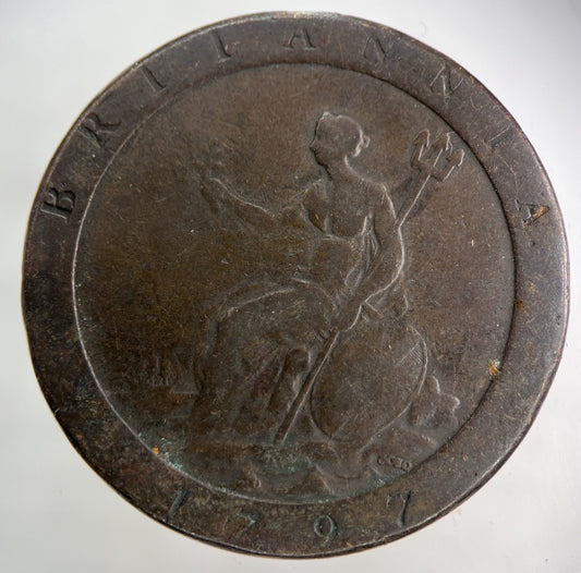 1797 George III 3rd Cartwheel One Penny Coin | Collectable Grade