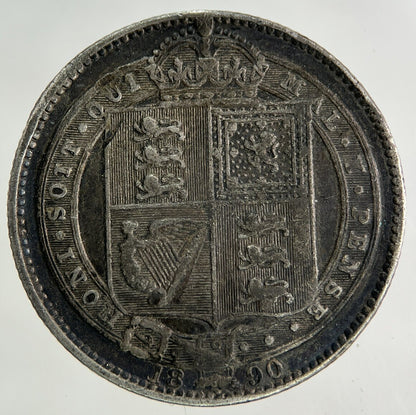 1890 Victoria One Shilling Silver Coin | Collectable Grade