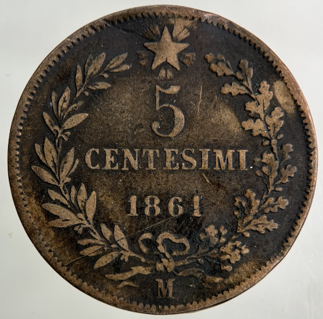 1861 Italy 5 Centesimi Coin | Collectable Grade