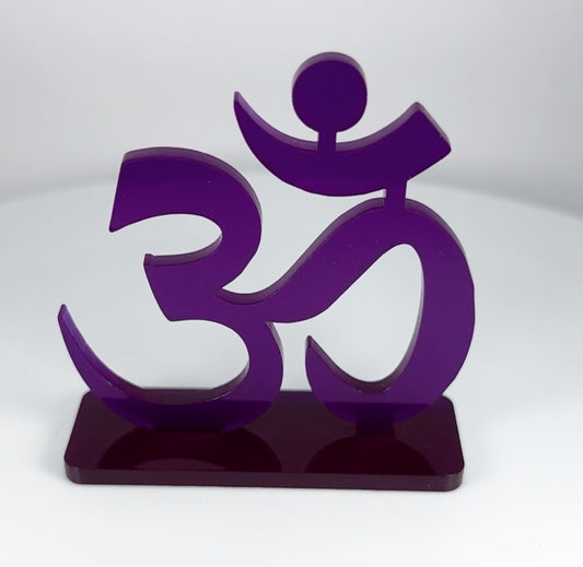 Purple Hindu Hinduism Om Symbol Display Stand