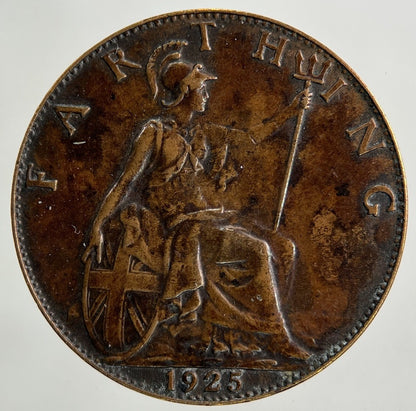 1925 George V Farthing Coin | Fine Collectable Grade