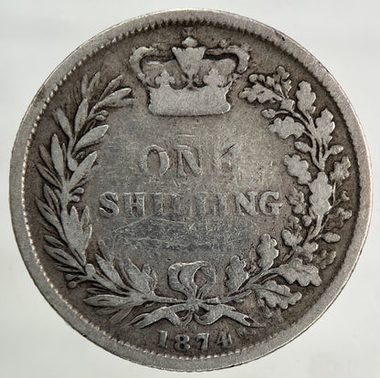 1874 Victoria Shilling Silver Coin | Collectable Grade