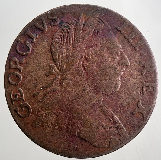 1775 George 3rd III Half - Penny British Coin | Fine Collectable Grade a9087