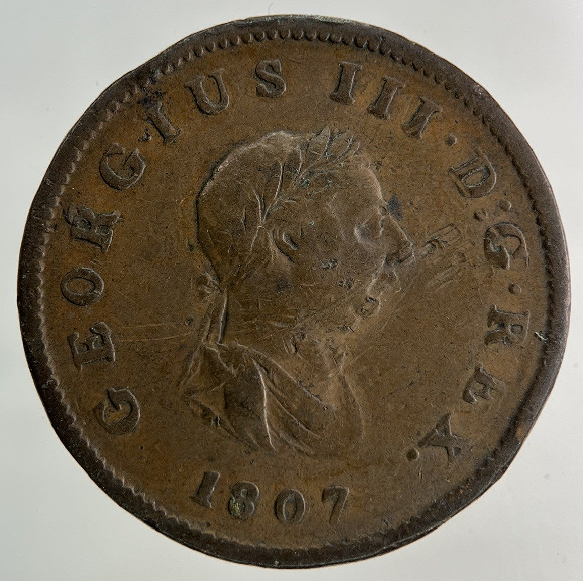 1807 George III 3rd Half - Penny Coin | Fine Collectable Grade