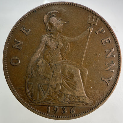 1936 George V One Penny Coin | Fine Collectable Grade