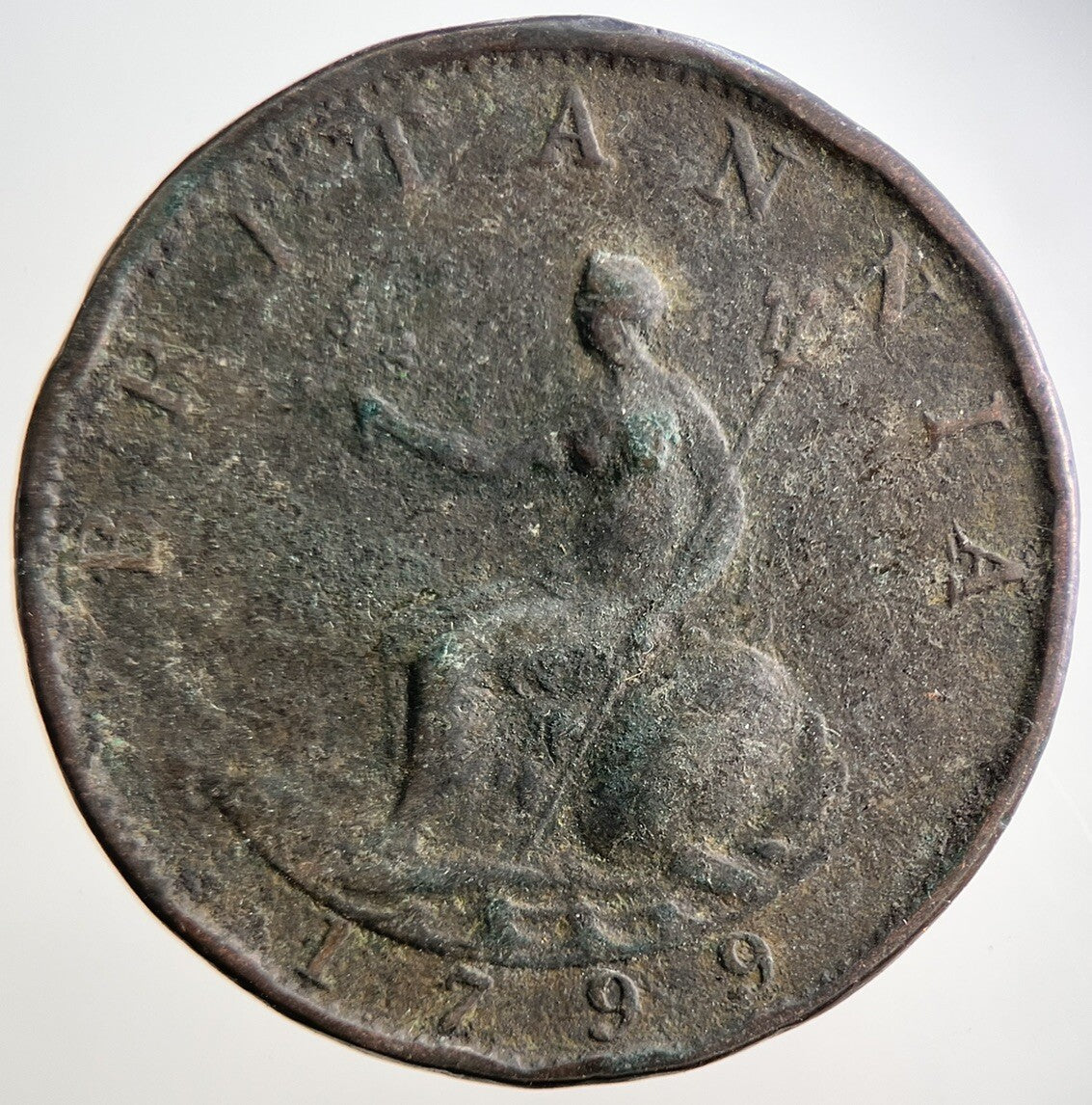1799 George 3rd III Half - Penny British Coin | Collectable Grade | a3124