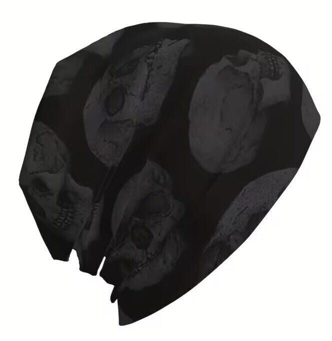 Mens Black Slouch Beanie Hat Vintage Thin Cool Summer Skull Cap UK