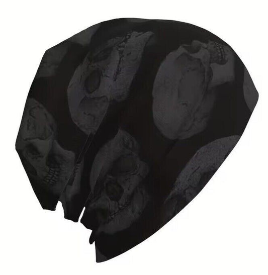 Mens Black Slouch Beanie Hat Vintage Thin Cool Summer Skull Cap UK