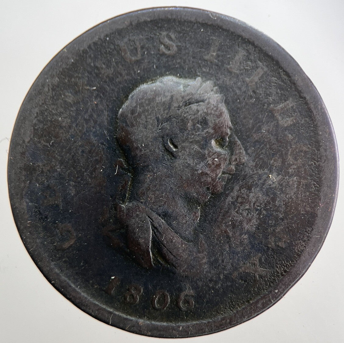 1806 George 3rd III Half - Penny British Coin | Collectable Grade | a7539