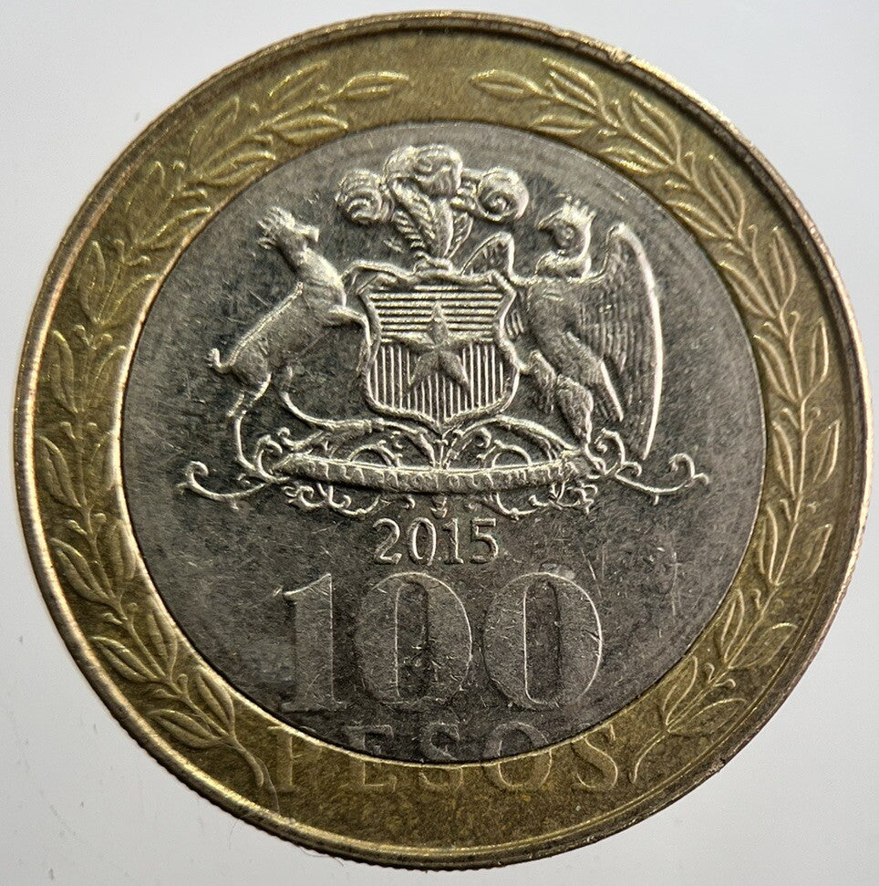 2015 Chile 100 Pesos Coin | Very High Grade | a7731