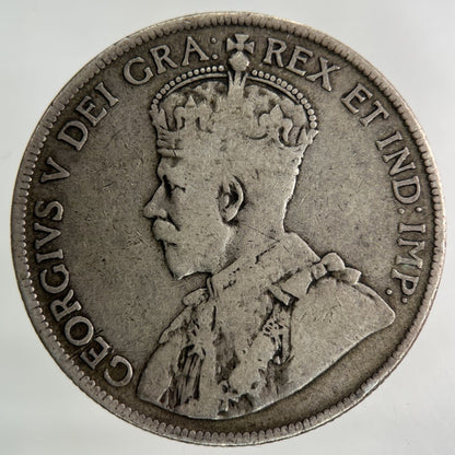 1918 Canada New - Foundland 50 Cents Silver Coin | Fine Collectable Grade