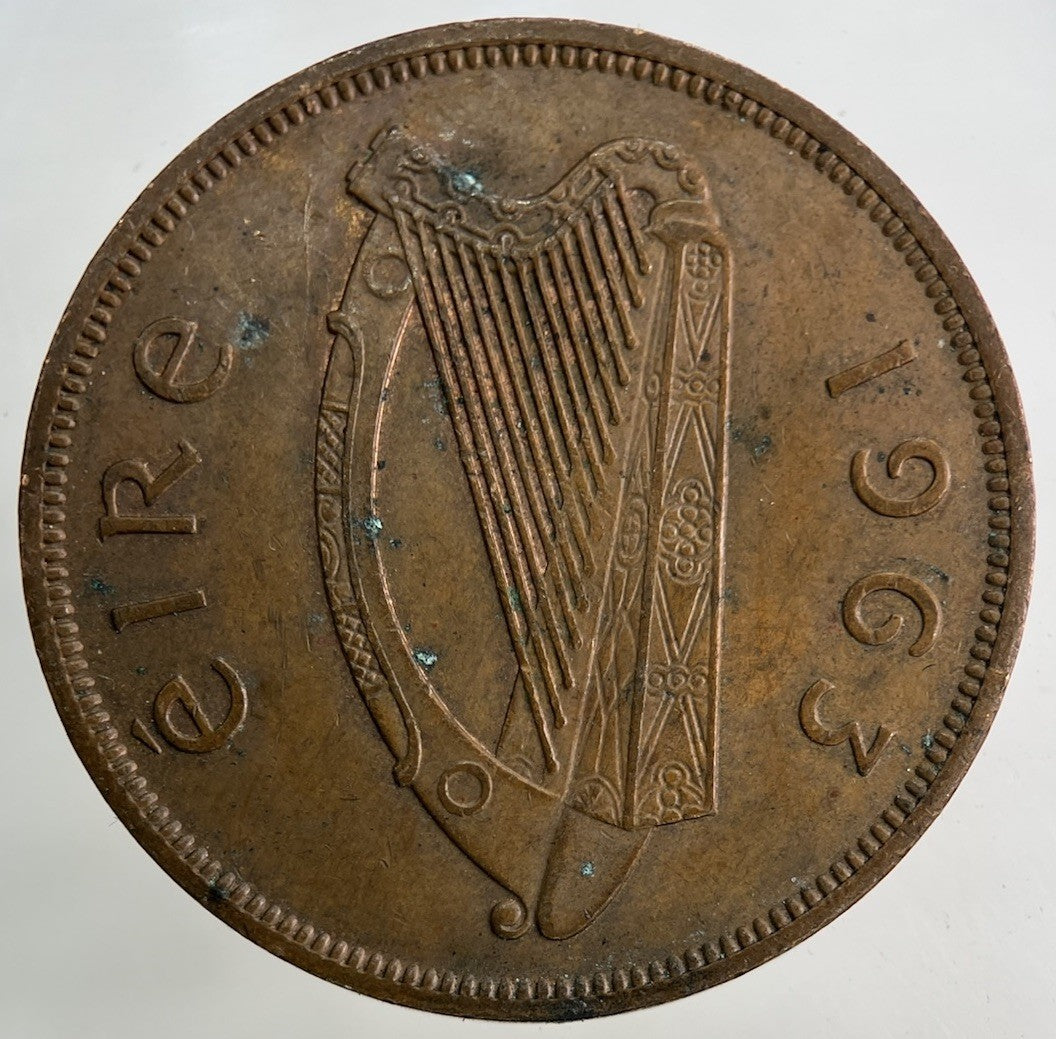 1963 Irish Ireland One Penny Coin | Fine Collectable Grade