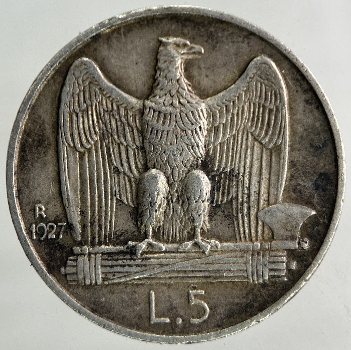 1927 Italy 5 Lira Silver Coin | Fine Collectable Grade