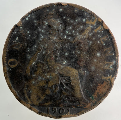1901 Victoria One Penny Coin | Collectable Grade