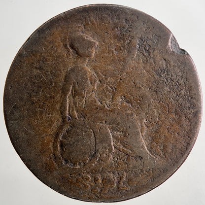 1827 George IV Half - Penny Coin | Fair Grade | a9543