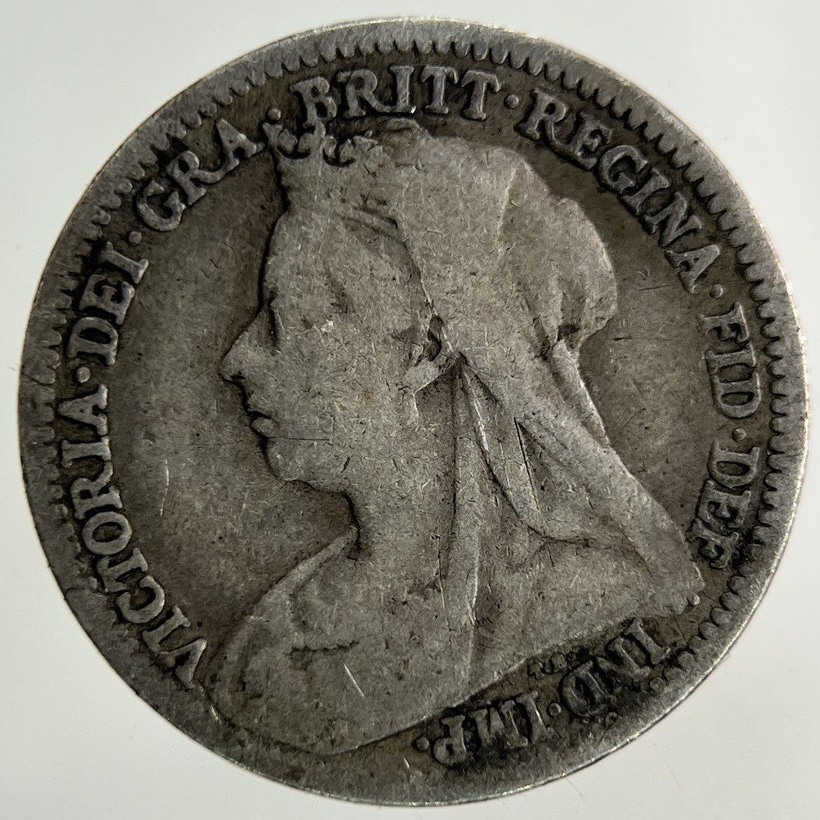 1901 Victoria Threepence Silver Coin | Fair Grade