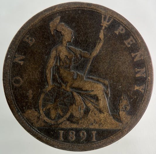 1891 Victoria One Penny Coin | Collectable Grade