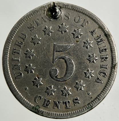 1868 US USA 5 Cents Shield Nickel Coin | Fine Collectable Grade