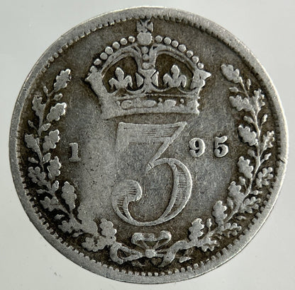 1895 Victoria Threepence Silver Coin | Collectable Grade