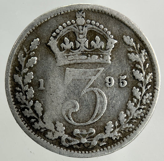 1895 Victoria Threepence Silver Coin | Collectable Grade