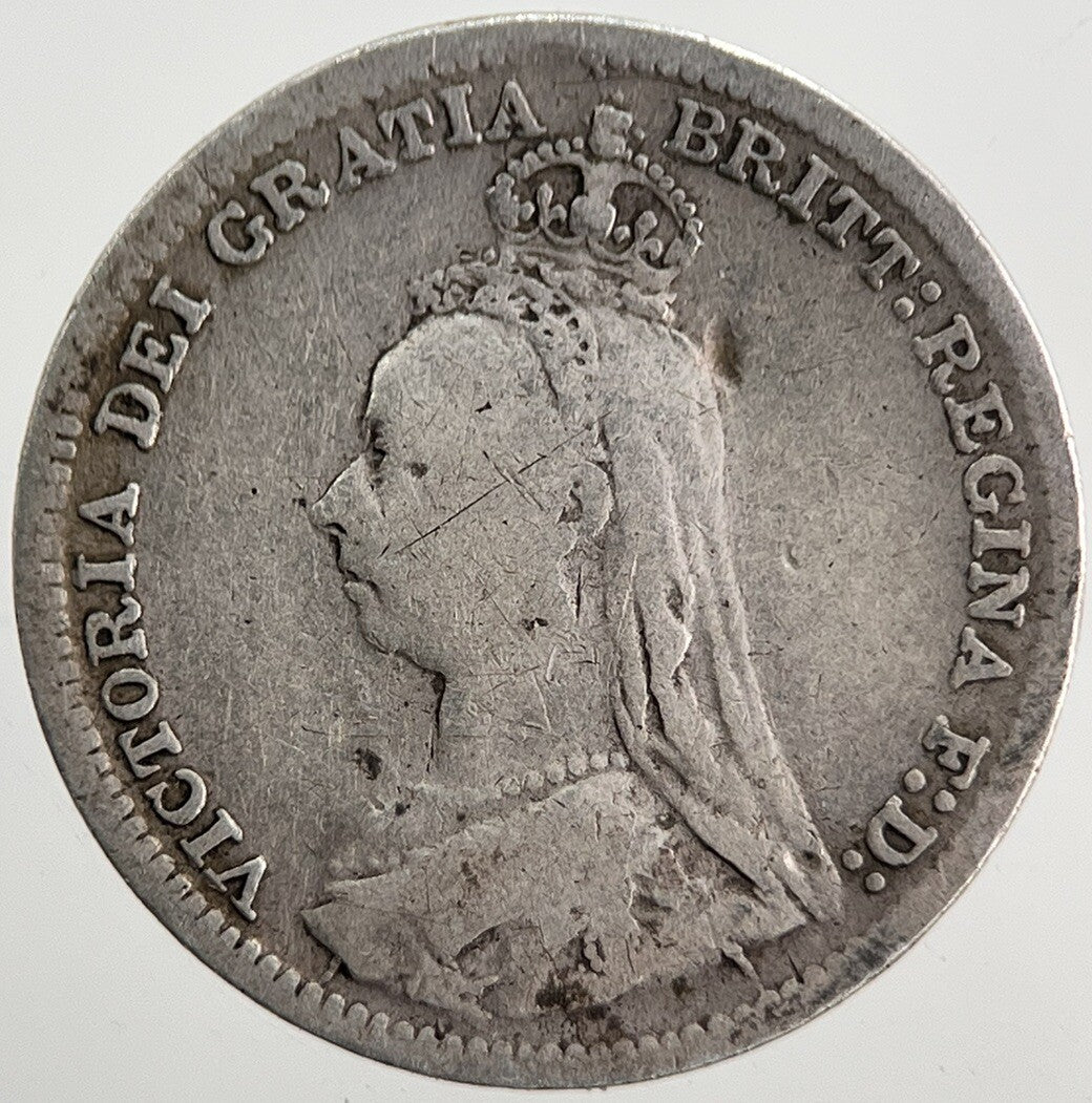 1890 Victoria Threepence Silver Coin | Collectable Grade | a5723