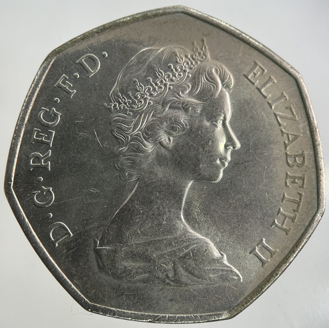 1973 Elizabeth II 2nd 50p Fifty - Pence Coin | Very High Grade