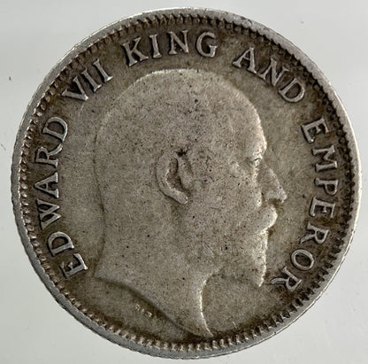 1906 India 1/4 Quarter Rupee Silver Coin | Very High Grade