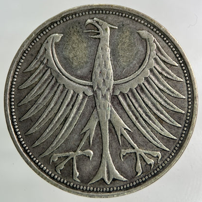 1951 Germany 5 Mark Silver Coin | Fine Collectable Grade