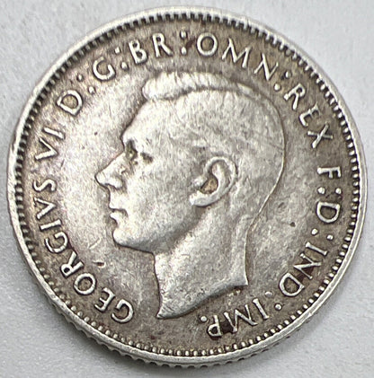 1943 - D Sixpence | Australia Silver Coin | Fine Collectable Grade | a976