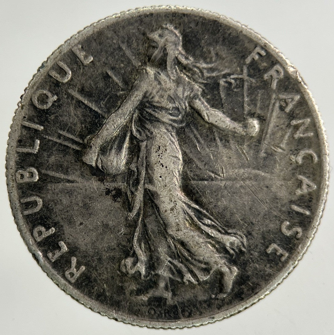 1917 France 50 Centimes Silver Coin | Fine Collectable Grade