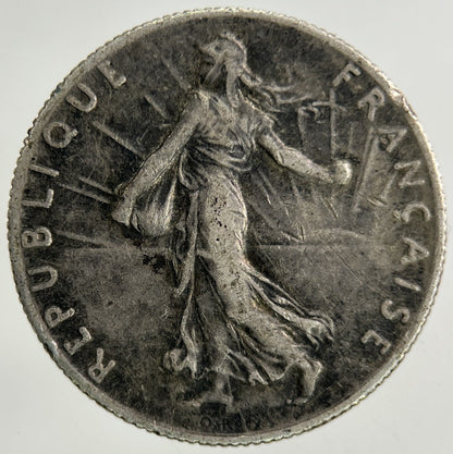 1917 France 50 Centimes Silver Coin | Fine Collectable Grade