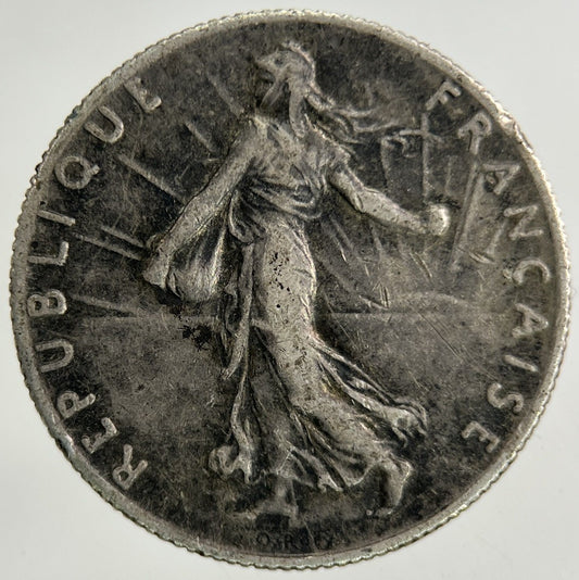 1917 France 50 Centimes Silver Coin | Fine Collectable Grade