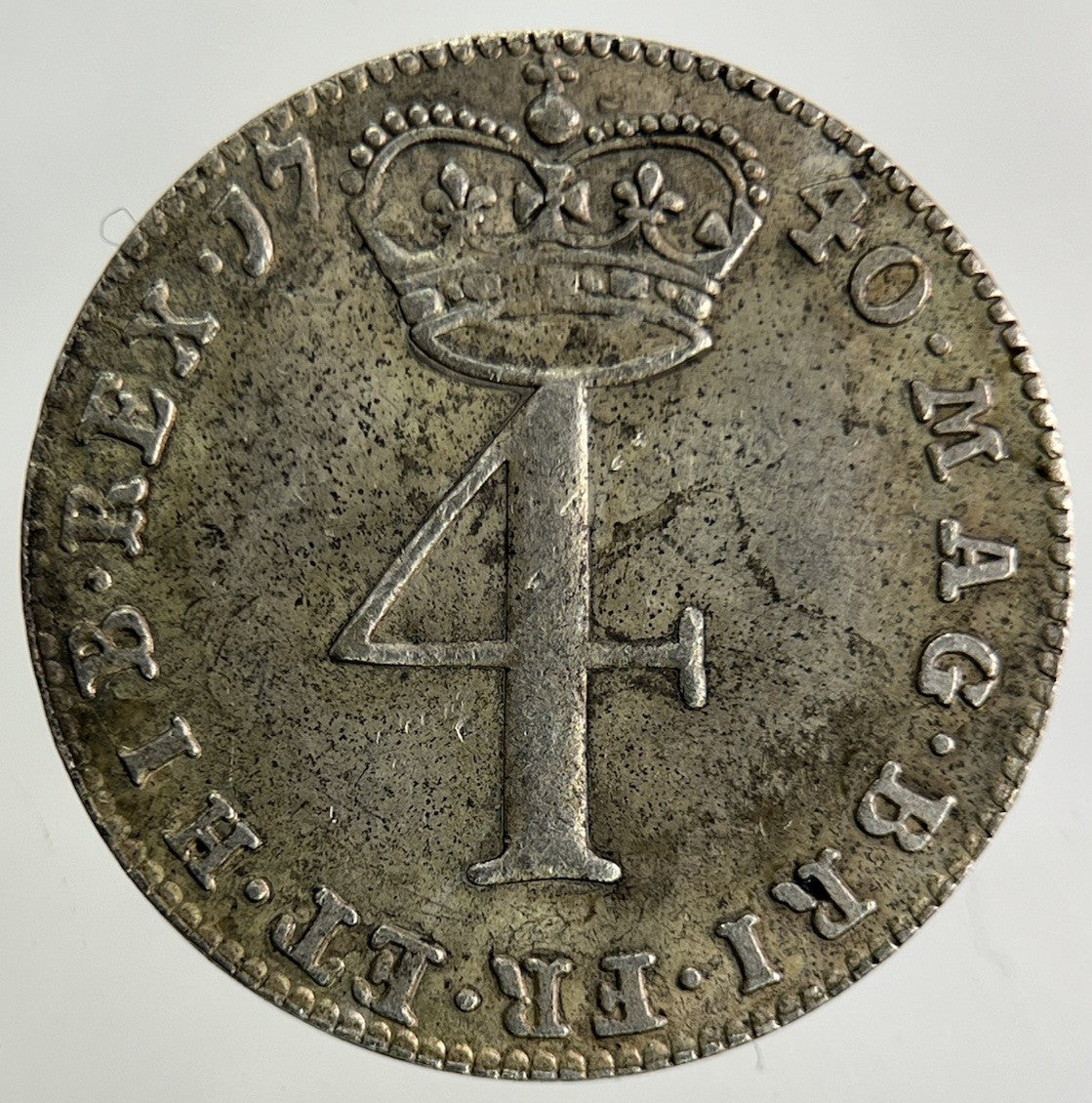 1740 George II 2nd Maundy Four - Pence Silver Coin | Very High Grade