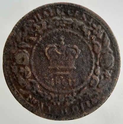 1861 Canada Nova Scotia Half Cent Coin | Fair Grade
