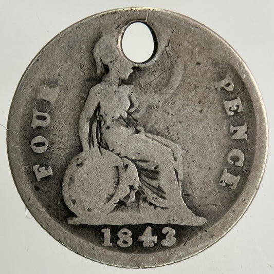 1843 Victoria Groat Four - Pence Silver Coin | Collectable Grade