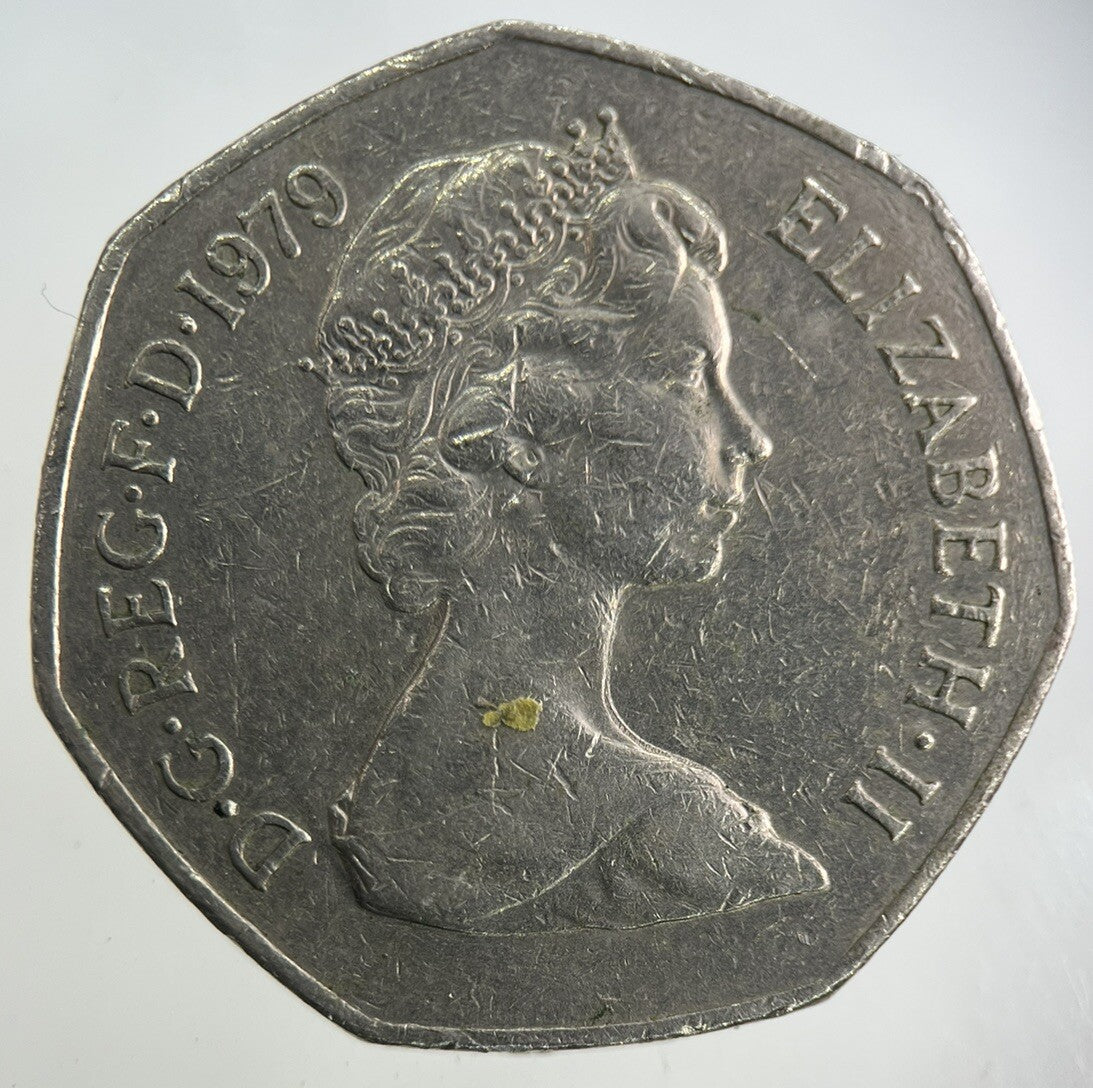 1979 Elizabeth II 2nd 50p Fifty - Pence Coin | Fine Collectable Grade