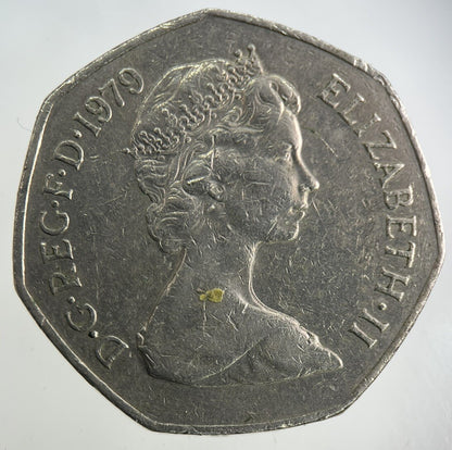 1979 Elizabeth II 2nd 50p Fifty - Pence Coin | Fine Collectable Grade