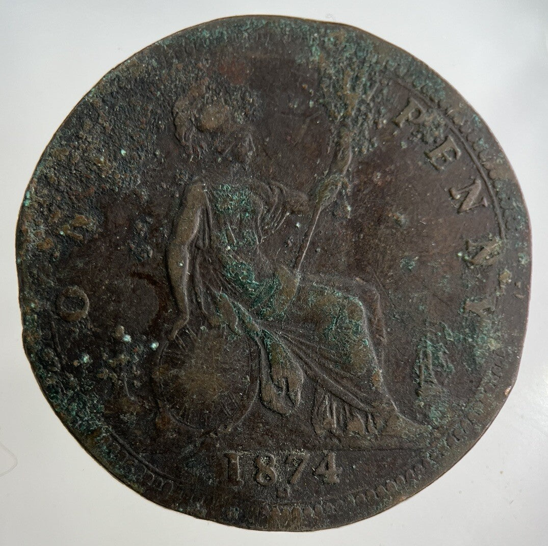 1874 - H Victoria One Penny Coin | Fine Collectable Grade