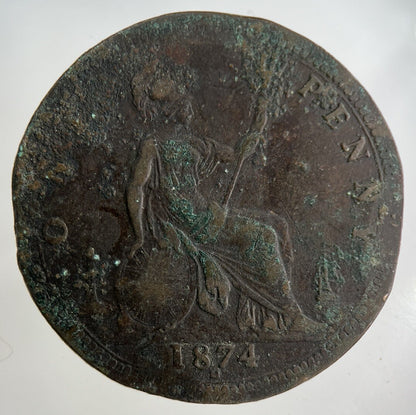 1874 - H Victoria One Penny Coin | Fine Collectable Grade