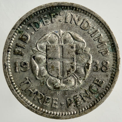 1938 George VI Threepence Silver Coin | Collectable Grade